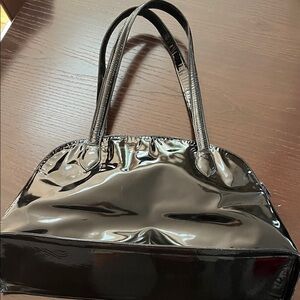 Charles Jourdan Glossy Black Shoulder Bag